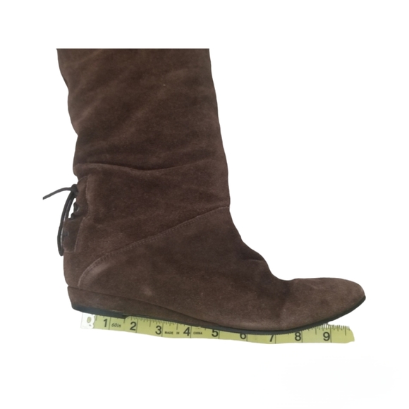 Vtg Tall Slouch Boots Genuine Suede EUC Size 7-7.5 - Picture 5 of 9